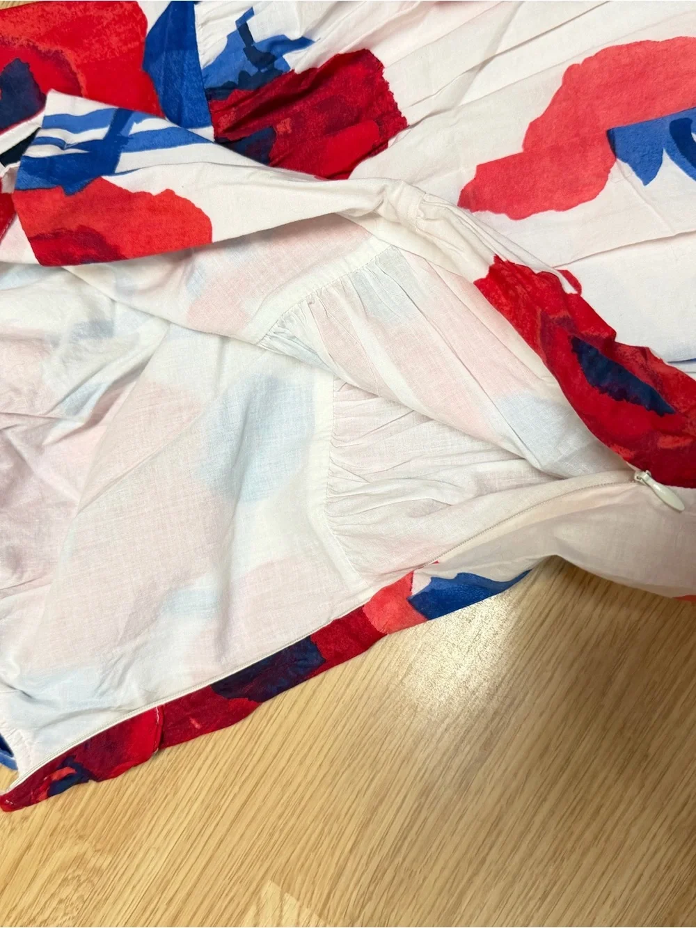 GapKids Girls Size XL 12 White Red Blue Floral Ruffle Sundress